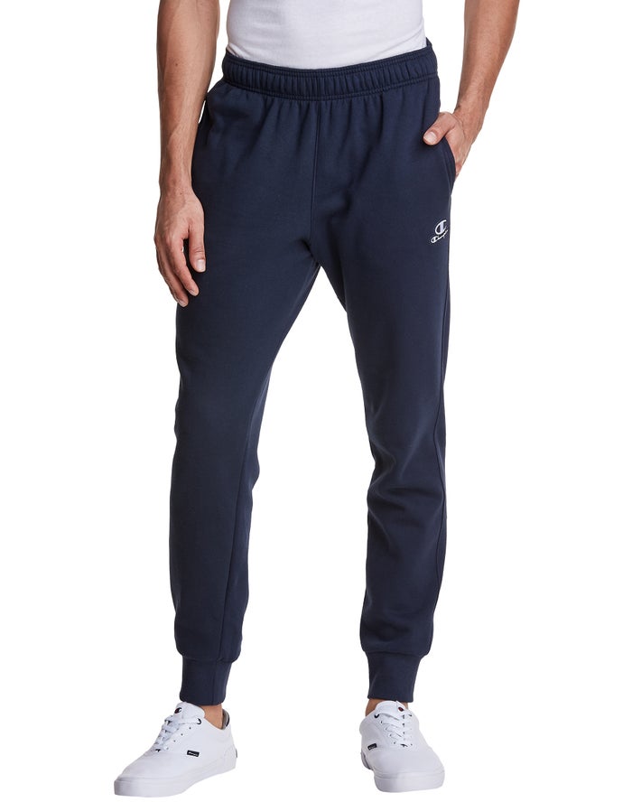 Champion Mens Joggers NZ - Classic Fleece Navy ( 9023-EJIXH )